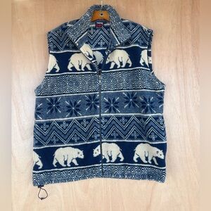 Blue and Cream Polar Bear Vest